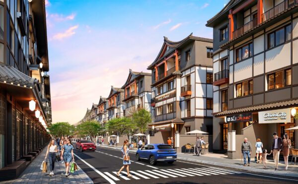 biet thu song lap vinhomes green city phong canh nhat ban