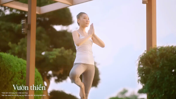 vườn thiền yoga tại vinhomes green city