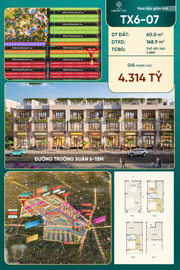 nhà phố vinhomes green city