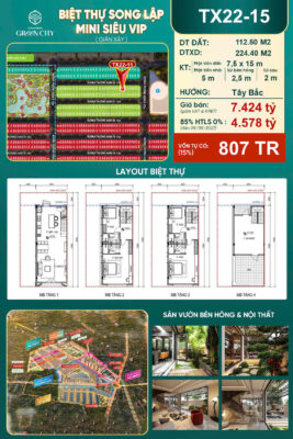 Chào bán biệt thự song lập phân khu The Forest, Green City
