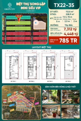 Chuyển nhượng biệt thự song lập Green City 