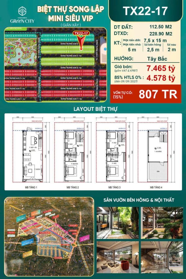 Biệt thự song lập The Forest - Green City