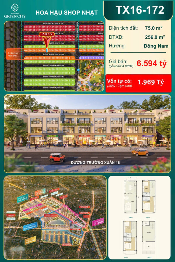Shop House Green City Tuyến Phố Nhật Bản