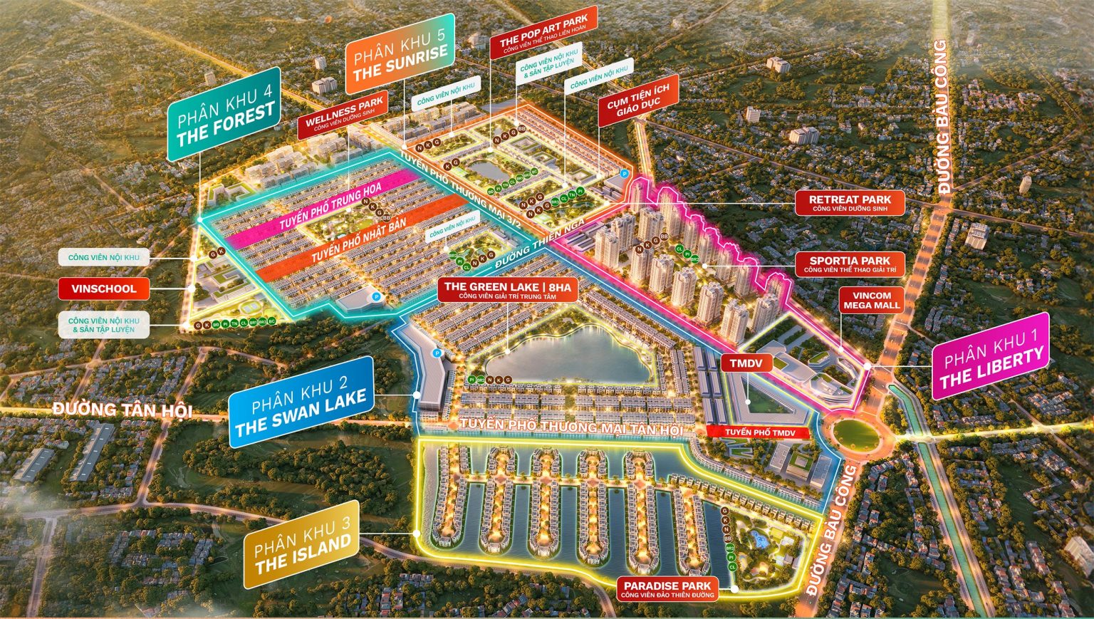 5 phân khu Green City