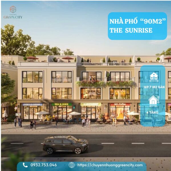 Chuyển nhượng nhà phố xẻ khe - The Sunrise, Vinhomes Green City