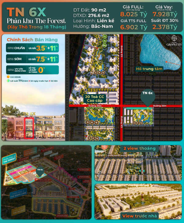 Chuyển nhượng nhà phố liền kề - The Forest Vinhomes Green City