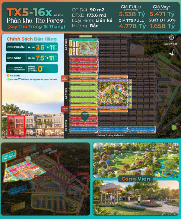 Bán Nhà Phố Liền Kề Giá Tốt Phân Khu The Forest, Vinhomes Green City