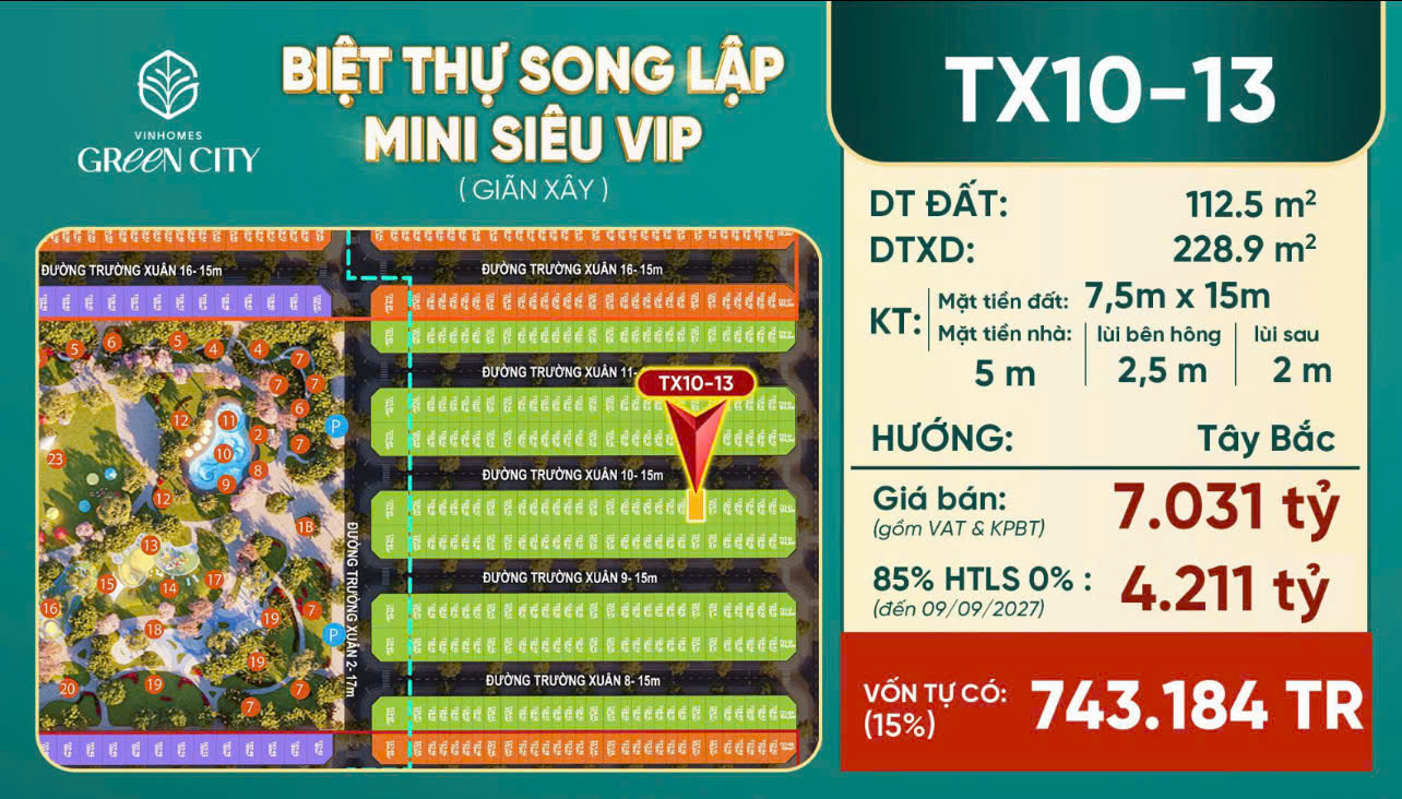 Siêu Phẩm Biệt Thự Mini Giãn Xây - The Forest, Vinhomes Green City